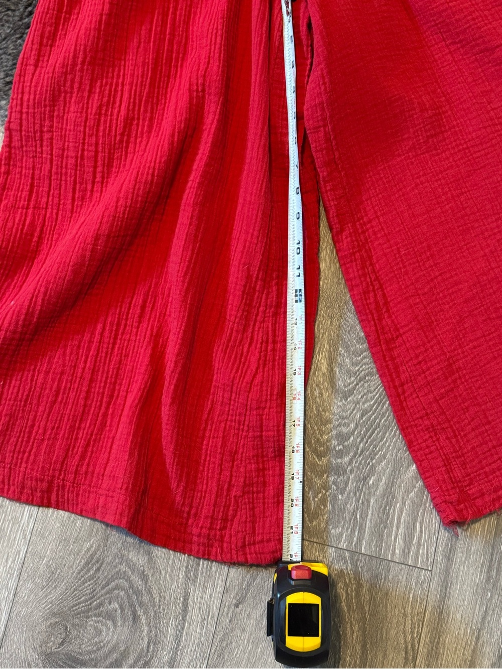 Altered 100% Cotton Gauze Smocked Wide Leg Jumpsuit Wild Cherry - Picture 7 of 9